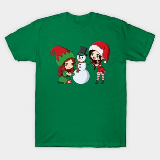 Santa PeachyChan & Elf Rhubarb T-Shirt